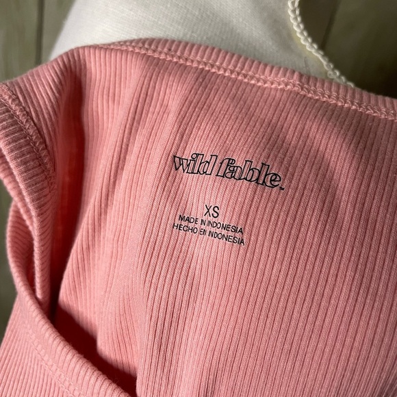 Pink Ribbed Crop Tank From Wild Fable - Picture 3 of 3